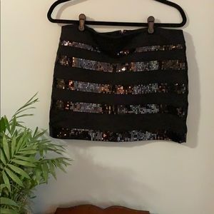 Express black stretch mini skirt size 10